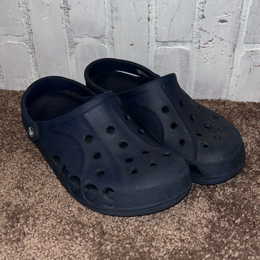Crocs iconic navy blue comfort slip on shoes